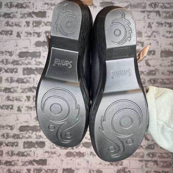 Sanita | women black leather clog Mary Jane’s 42 - Picture 6 of 8